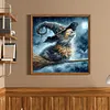 Broomstick Cat-11CT/14CT Stamped Cross Stitch 40*40cm