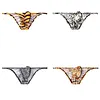 Men's Sexy Leopard Print Ultra-Thin Ice Silk Pouch Briefs