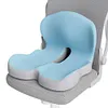 Memory Foam L-Shaped Integrated Seat Cushion with Lumbar Support Sitting Pillow