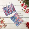 (US Local)8Pcs DIY Peacock Diamond Painting Art Bookmarks with Crystal Pendants for Gift