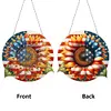 Independence Day Sunflower Double Sided - 5D DIY Pendant