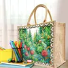 DIY Diamond Painting Linen Waterproof Handbag Shopping Storage Bag Totes Kit(with 2pcs diamond painting)