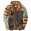 Men's Classic Flannel Retro Plaid Shirt Hooded Jacket Coat