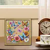 DIY Special Shape Double sided Print Clear Diamond Art Kit Wooden Framed Diamond Painting Kit(21.5x21.5cm)