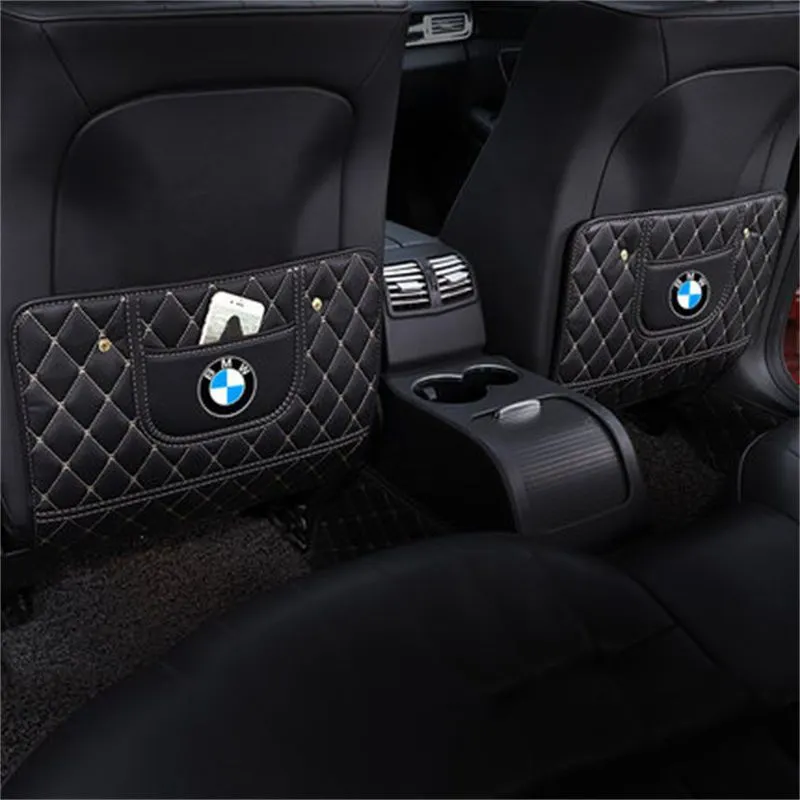 Car rear seat backrest anti-kick pad, anti-dirty, anti-wear, protective pad, storage bag