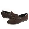 Luxury Tassel Mens Loafers Suede Leather Formal Shoes