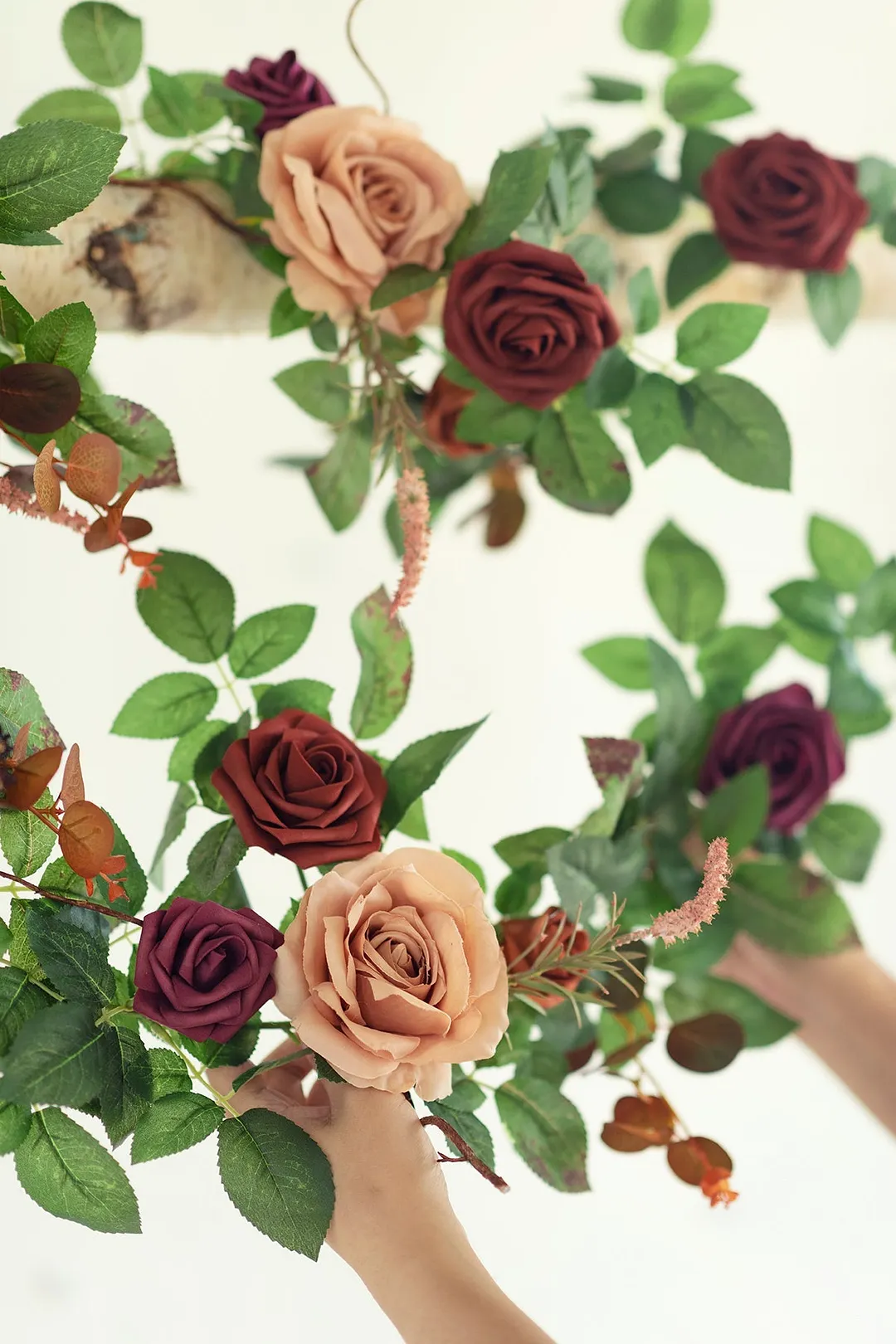 5ft Flower Garland in Sunset Terracotta