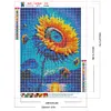 >SALE<5D DIY Full Round Drill Diamond Painting Fluttering Sunflower Home Decor 30x40cm