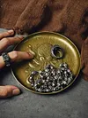 Cthulhu Brass Tray, Decorative Round Tray, Vintage Brass Tray, Storage Tray