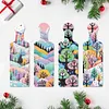 4Pcs Flower Series Diamond Decorative Serving Tray for Desk Coffee Table