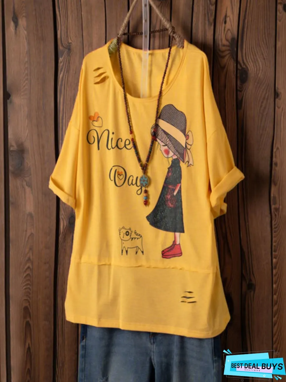 Casual Short Sleeve Round Neck Plus Size Tops