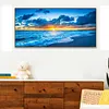 (Big Size) Sunrise at Sea - Full Round Diamond Painting  100x40cm