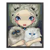 Girl With Ca - 9CT Full Beaded Cross Stitch Kit(54x66cm)