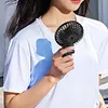 Umbrella Clip Fan Rechargeable Portable Handheld Fan for Home Office (Black)