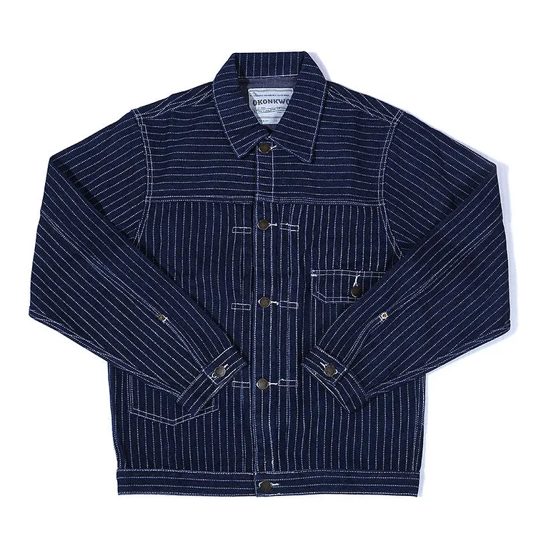 Work Shirts Men's Workwear Jacket Pocket Denim Jacket Coat
