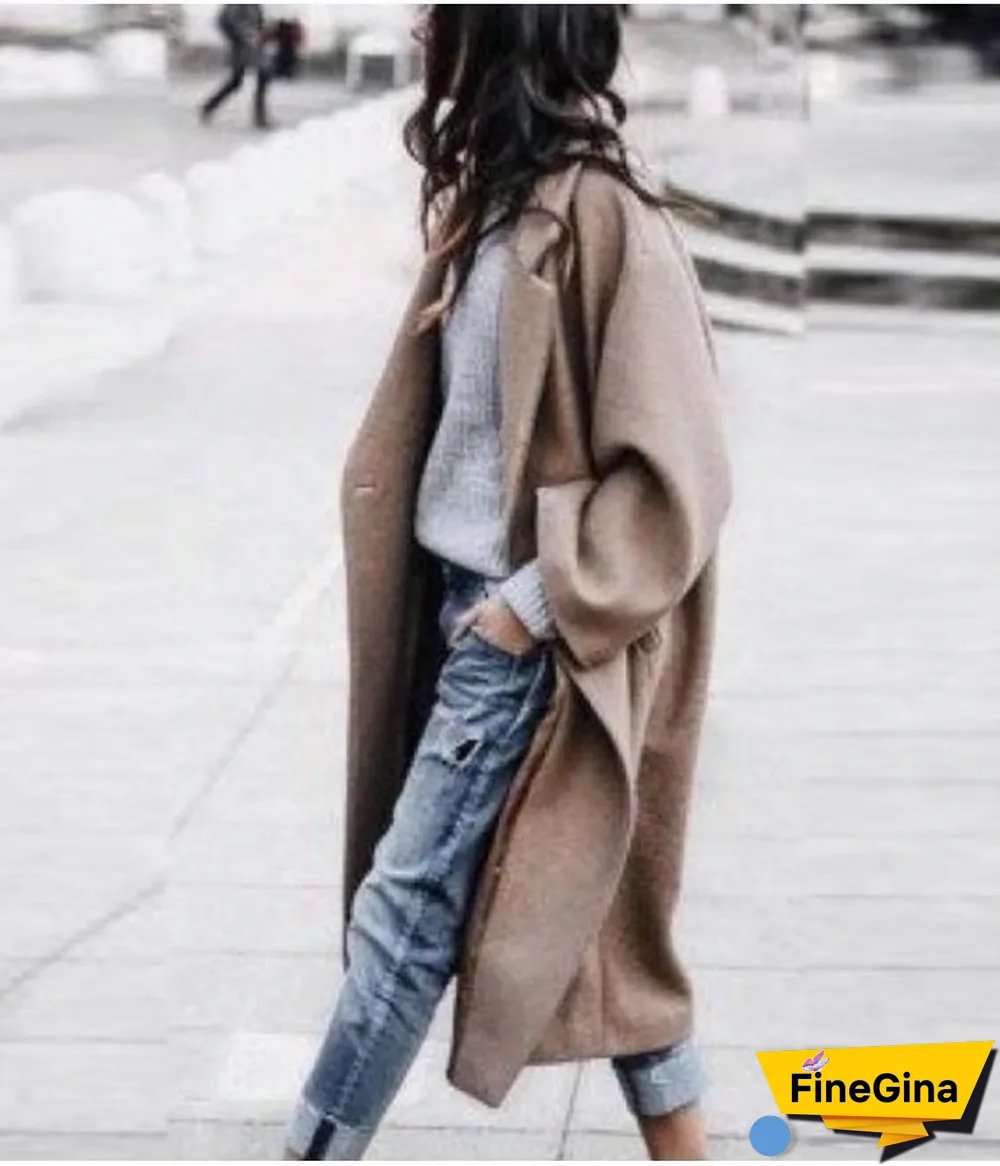 Women Long Outerwear Warm Fashion Coat