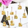 >SALE<9PCS Double Sided Special Shape Diamond Art Keyring (Pumpkin Sunflower Candle)