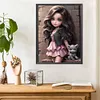 >SALE<5D DIY Full Round Drill Diamond Painting Curly Haired Big Eyed Girl Decor30x40cm