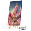 【Limited Stock Sale】（Big Size）Pink Castle-Paint by Numbers Acrylic Painting 40*60cm