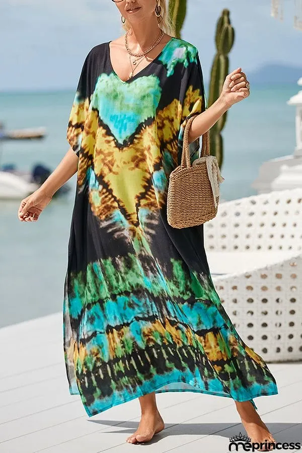Rayon Positioning Vacation Robe Sunscreen Shirt Dress