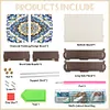 (US Local)Diamond Painting Storage Box DIY 5D Diamond Painting Jewelry Box (Flower A)