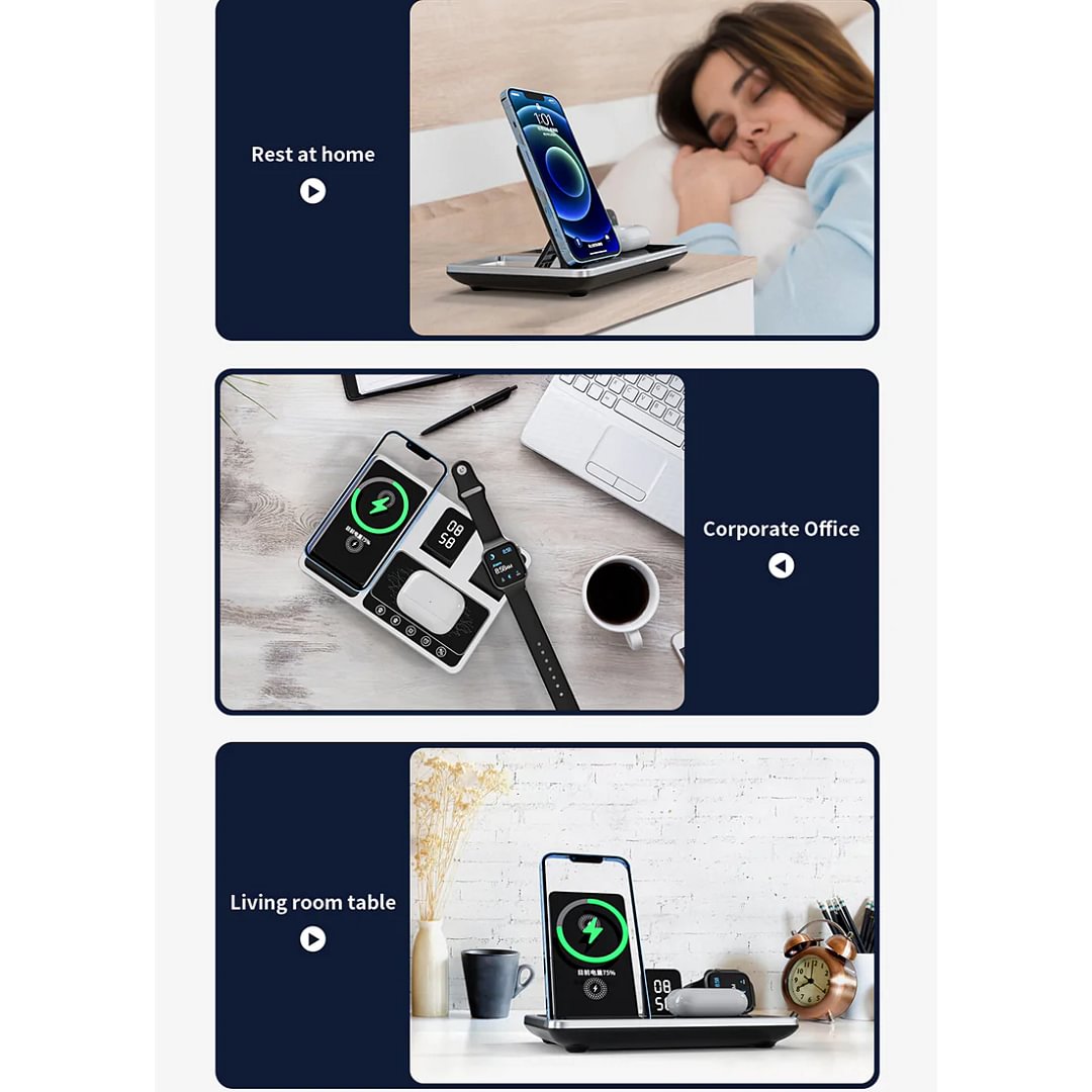 Three In One Multi-Function Wireless Charger