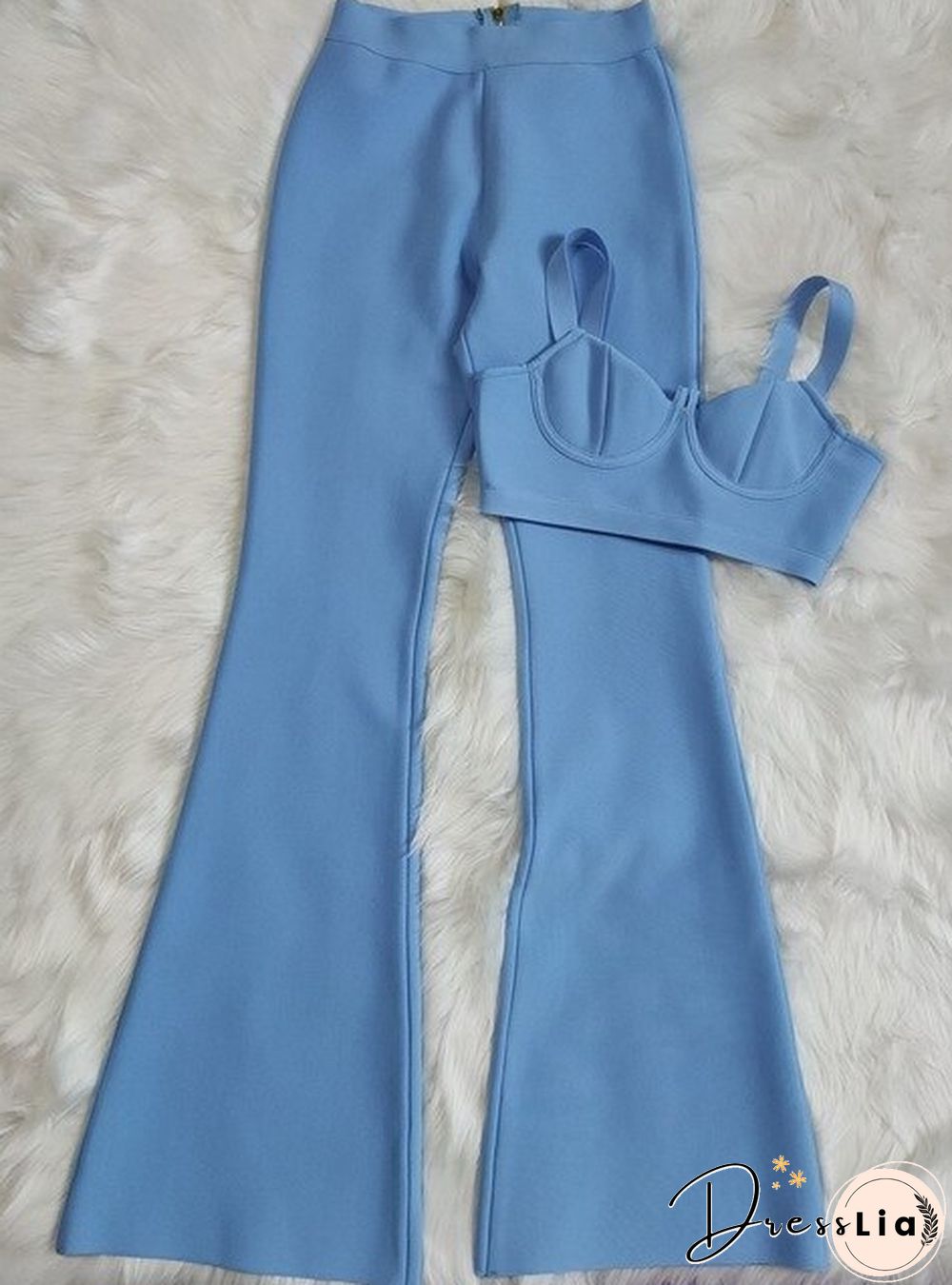 High quality Summer New Women's Set Purple Blue Two Pieces Set Bodycon Rayon Bandage Set Evening Party Sexy Fashion Outfit