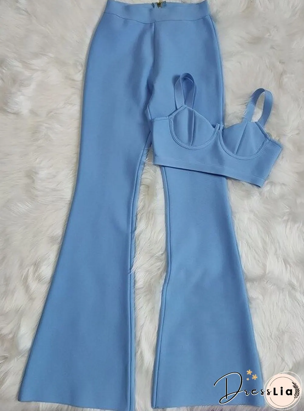 High quality Summer New Women's Set Purple Blue Two Pieces Set Bodycon Rayon Bandage Set Evening Party Sexy Fashion Outfit