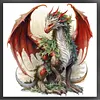 Christmas Pterosaur - 11CT Stamped Cross Stitch - 40*40cm - Dragon Xmas