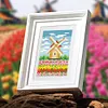 6pcs Scenery DIY Mini Round Diamond Painting Set 14x19cm