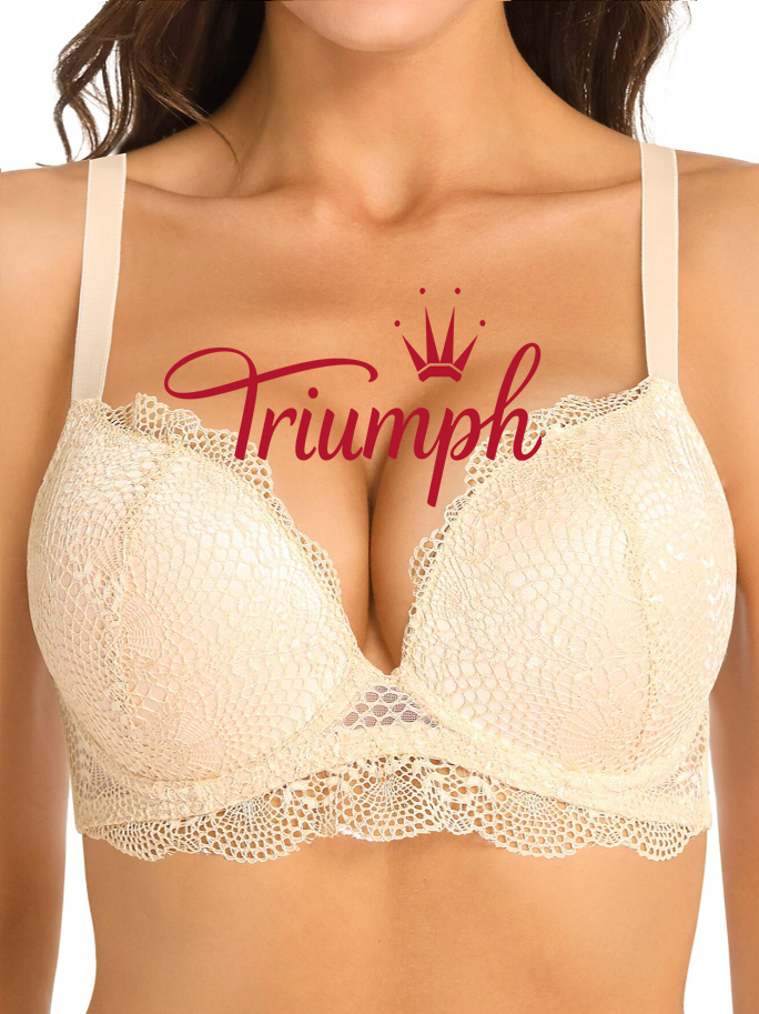 Triumph - 3 kusy 🔥Sexy čipkovan&aacute; push-up d&aacute;mska podprsenka