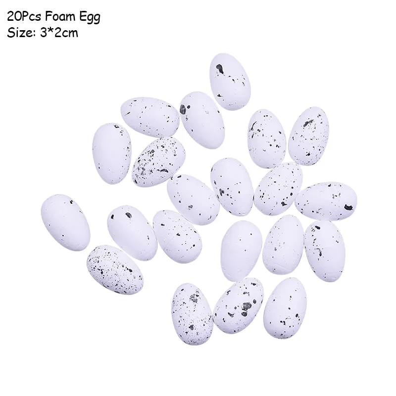 DIY Easter Decoration Eggs Styrofoam Foam Ball Happy Easter Decorations For Home Kids Easter Party Gifts Handmade Ornaments
