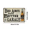 Beer Always Tastes Better In The Garage - Vintage Metal Signs - 20*30cm/30*40cm - Warning