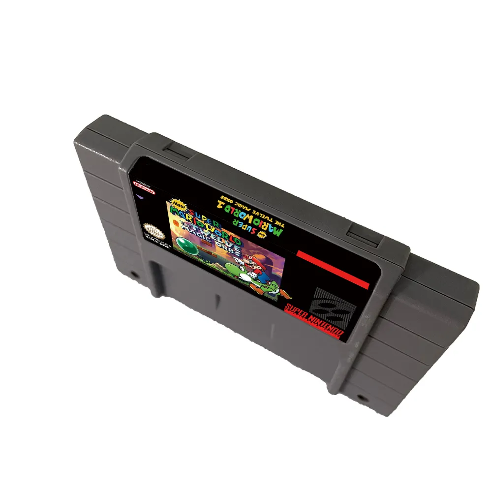 New Super Mario World 1: The Twelve Magic Orbs SNES For Super Nintendo Entertainment System - 16 Bit US Version Game Cartridge