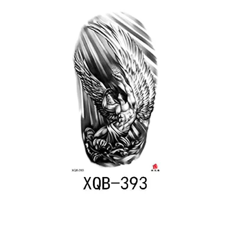 Small Full Arm Waterproof Tattoo Sticker Half Arm Arm Fierce Animal Arm Lasting European and American Tattoo Sticker
