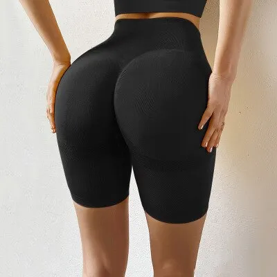 SVOKOR Yoga Shorts Women Sports Seamless Push Up Sportswear Fitness Joggings Workout Tight Bodybuilding High Waist Gym Short