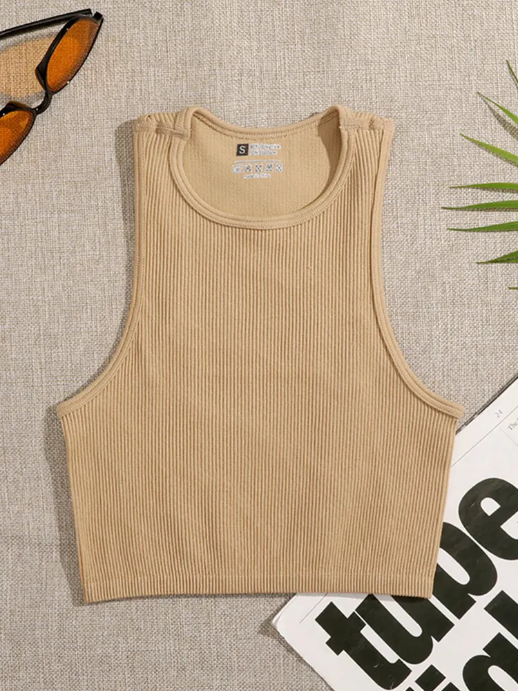 Churchf Churchf Hot Style Sports Yoga Top Nylon Fitness Running Moisture And Sweat-Breathing Seamless Knit Vest