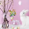 (US Local)PET Double Sided Special Shaped Easter Alphabet DIY Diamond Painting Keychain