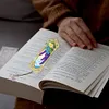 (US Local)3Pcs Special Shaped Framed Flowers 5D DIY Diamond Art Book Mark for Home Office