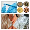 Crochet Colorful Mandala Coaster Handmade DIY Material Package with Crochet Hook