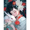 >SALE<Full Embroidery Eco-cotton Thread 11CT Printed Girl Cross Stitch Artwork 40x55cm