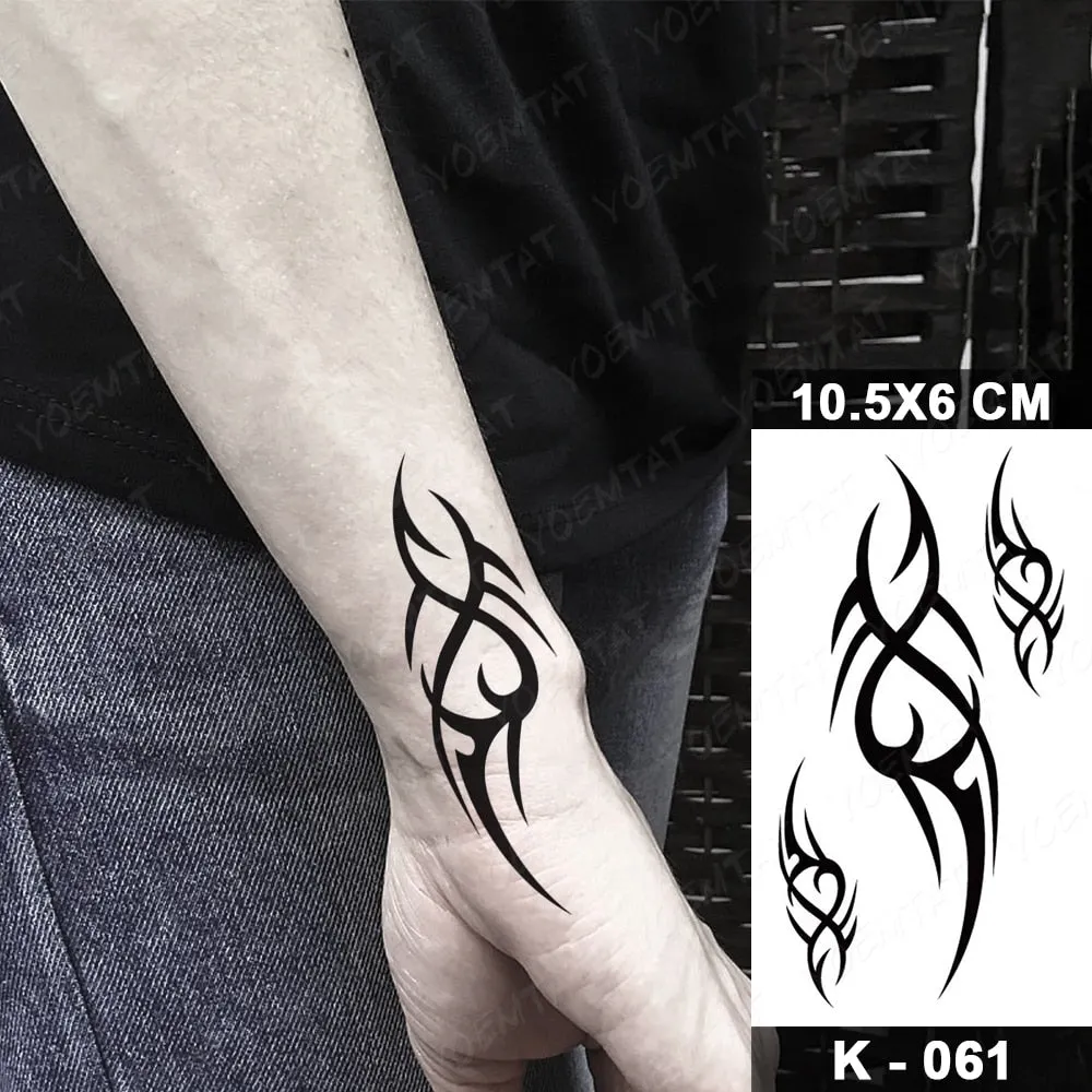 Waterproof Temporary Tattoo Stickers Nun Maria Prajna Diablo Old School Flash Tatto Arm Chest Body Art Fake Tattoos Women Men
