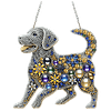 Diamond Painting Acrylic Double-side Cute Dog Pendant Hanging Gem