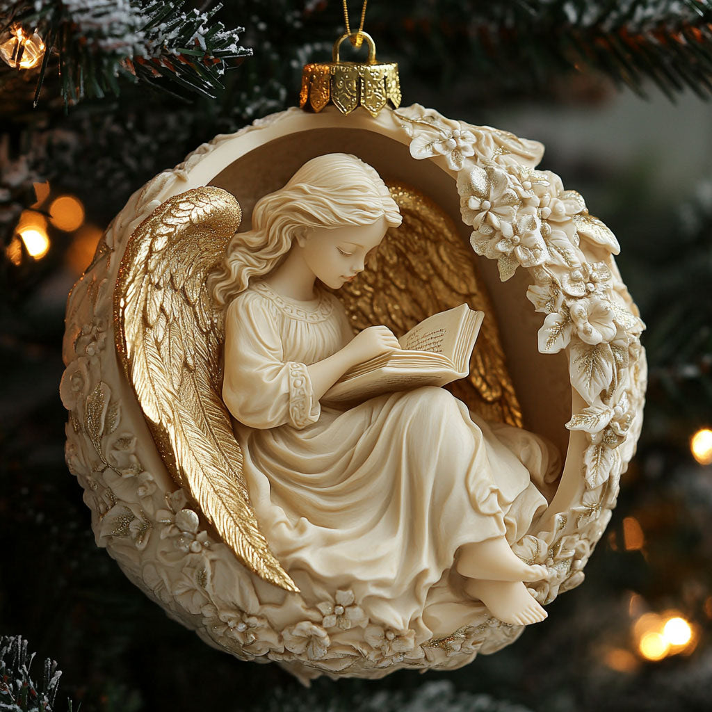 Golden Angel Blessing WN1610075CL Personalized Christmas Ornament