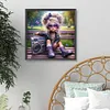Jolie fille aux grands yeux ronde drill diamond painting-40 * 40cm