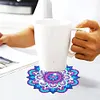 Datura DIY Diamonds Painting Coaster Woodiness with Rack Cup Pad Crafts Kits