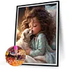 >SALE<5D DIY Full Round Drill Diamond Painting Sweet Girl Home Decor Craft 40x50cm