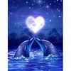 Diamond Painting -DIY Round Drill Dolphin Love