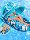 Beach Folding Hammocks PVC Floating Lounger Air Mattress for Swimming Pool Party