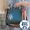 6 PCS Double Sided Special Shape Diamond Painting Keychain (Fierce Cute Cat)